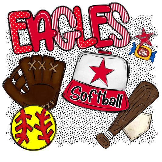 Eagles Softball Spirit-Red