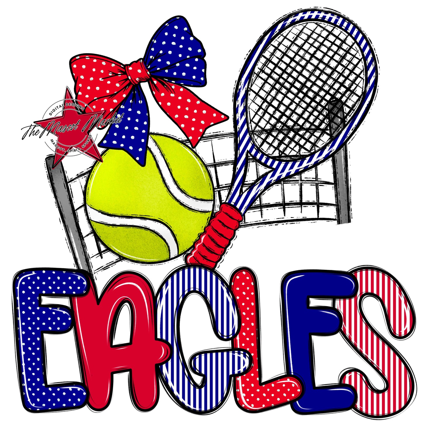 Eagles Tennis Spirit Design-Blue & Red