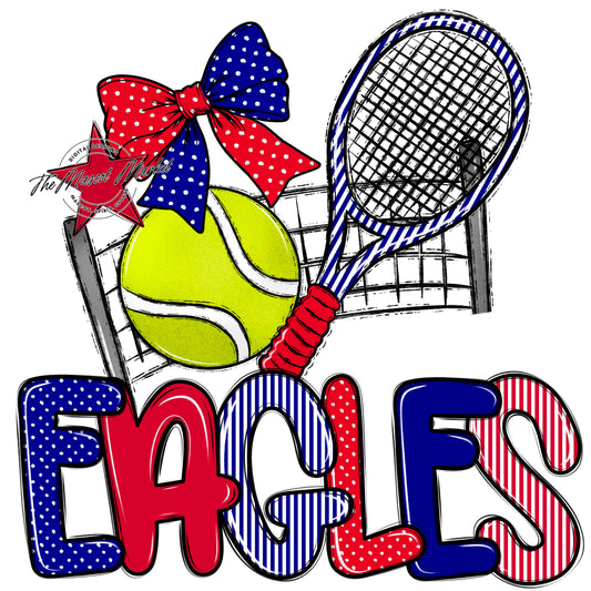 Eagles Tennis Spirit Design-Blue & Red
