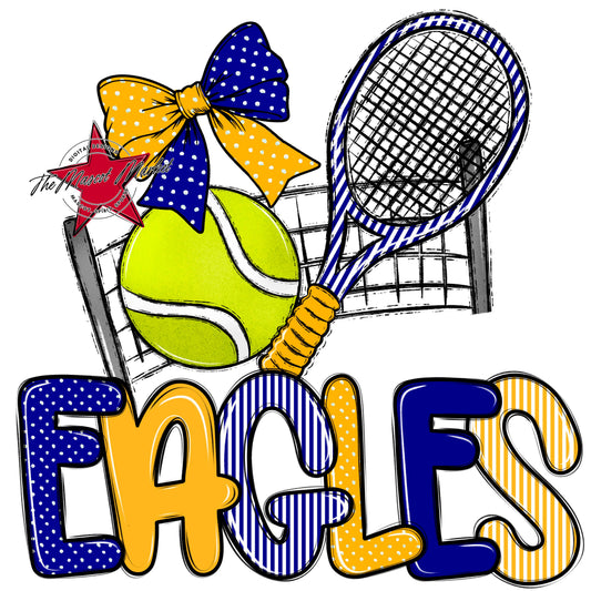 Eagles Tennis Spirit Design-Blue & Yellow