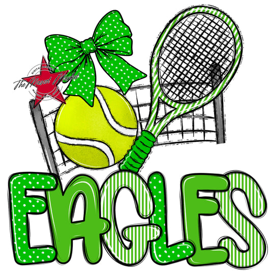 Eagles Tennis Spirit Design-Bright Green