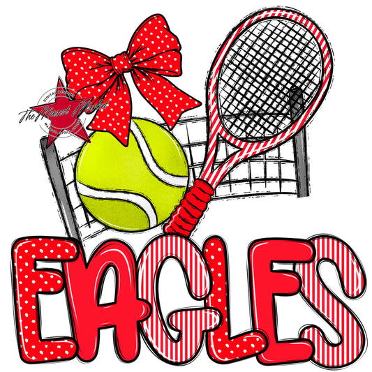 Eagles Tennis Spirit Design-Bright Red