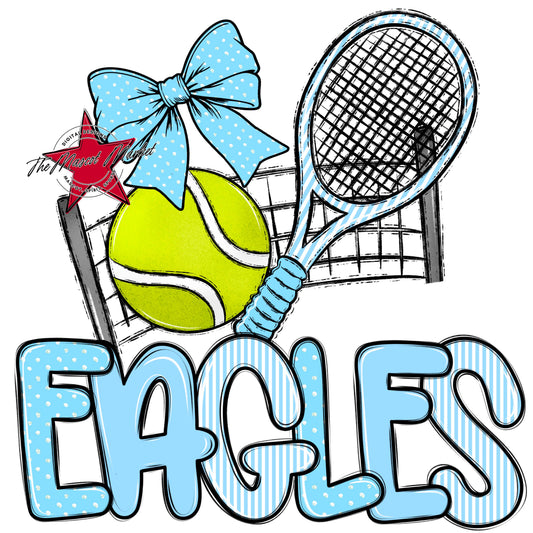 Eagles Tennis Spirit Design-Columbia Blue