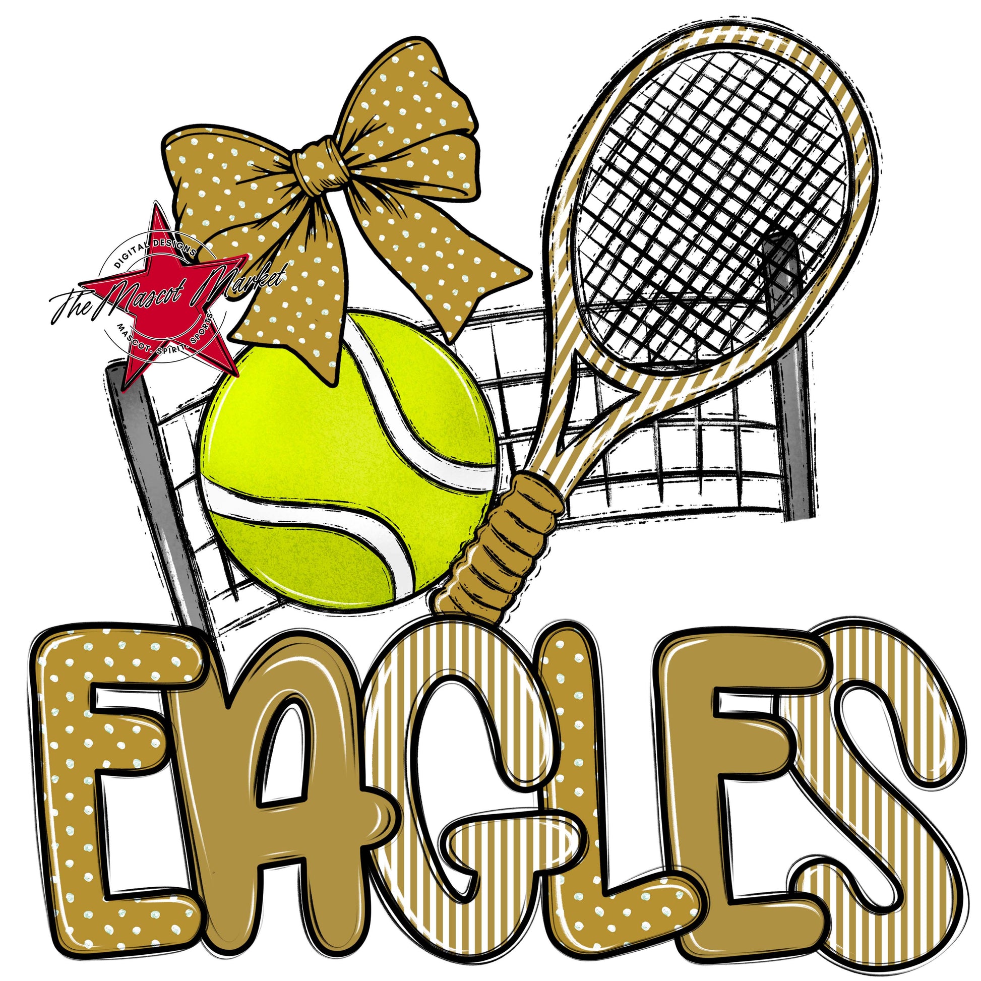 Eagles Tennis Spirit Design-Gold
