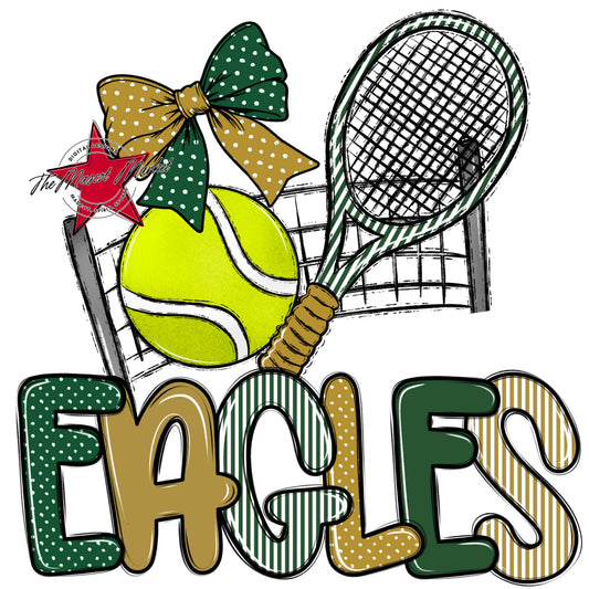 Eagles Tennis Spirit Design-Green & Gold