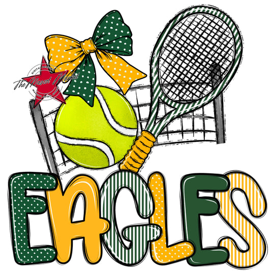 Eagles Tennis Spirit Design-Green & Yellow