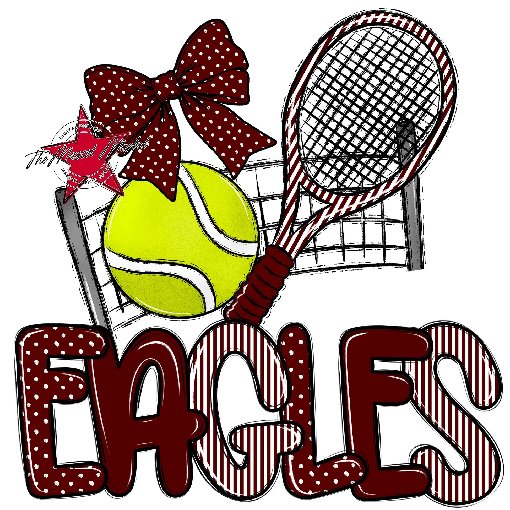 Eagles Tennis Spirit Design-Maroon