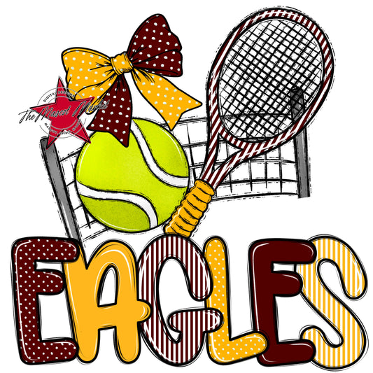 Eagles Tennis Spirit Design-Maroon & Yellow