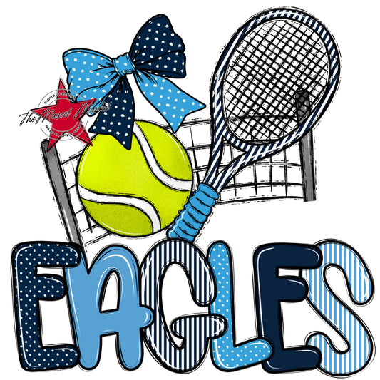 Eagles Tennis Spirit Design-Navy & Carolina Blue