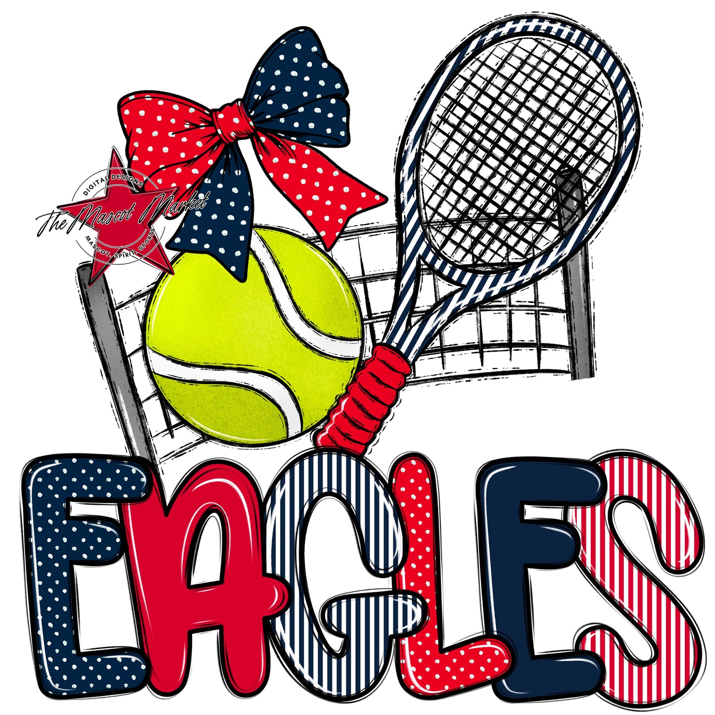 Eagles Tennis Spirit Design-Navy & Red
