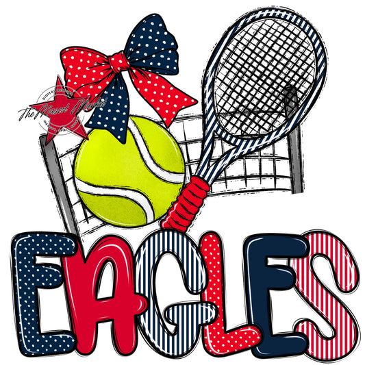 Eagles Tennis Spirit Design-Navy & Red