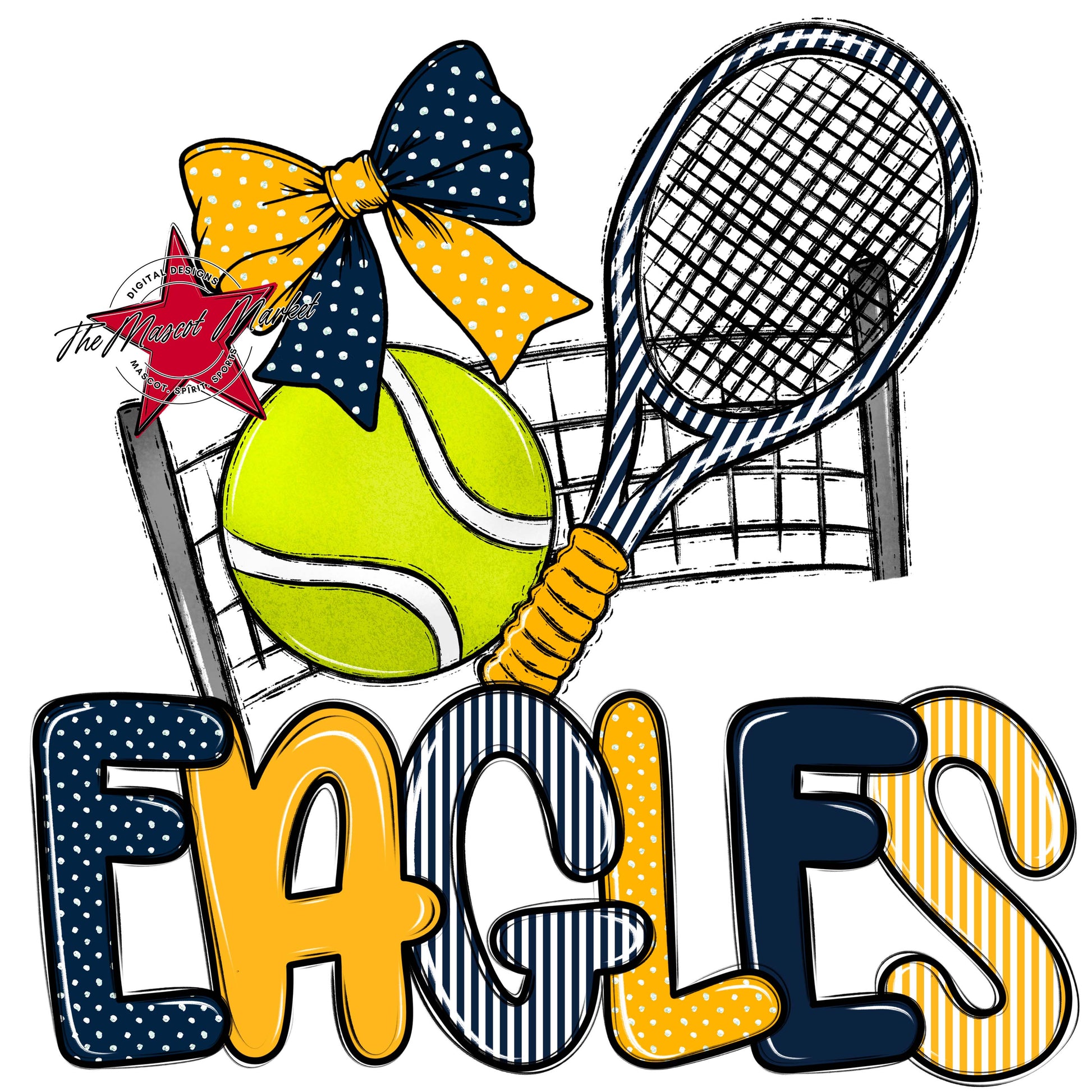 Eagles Tennis Spirit Design-Navy & Yellow