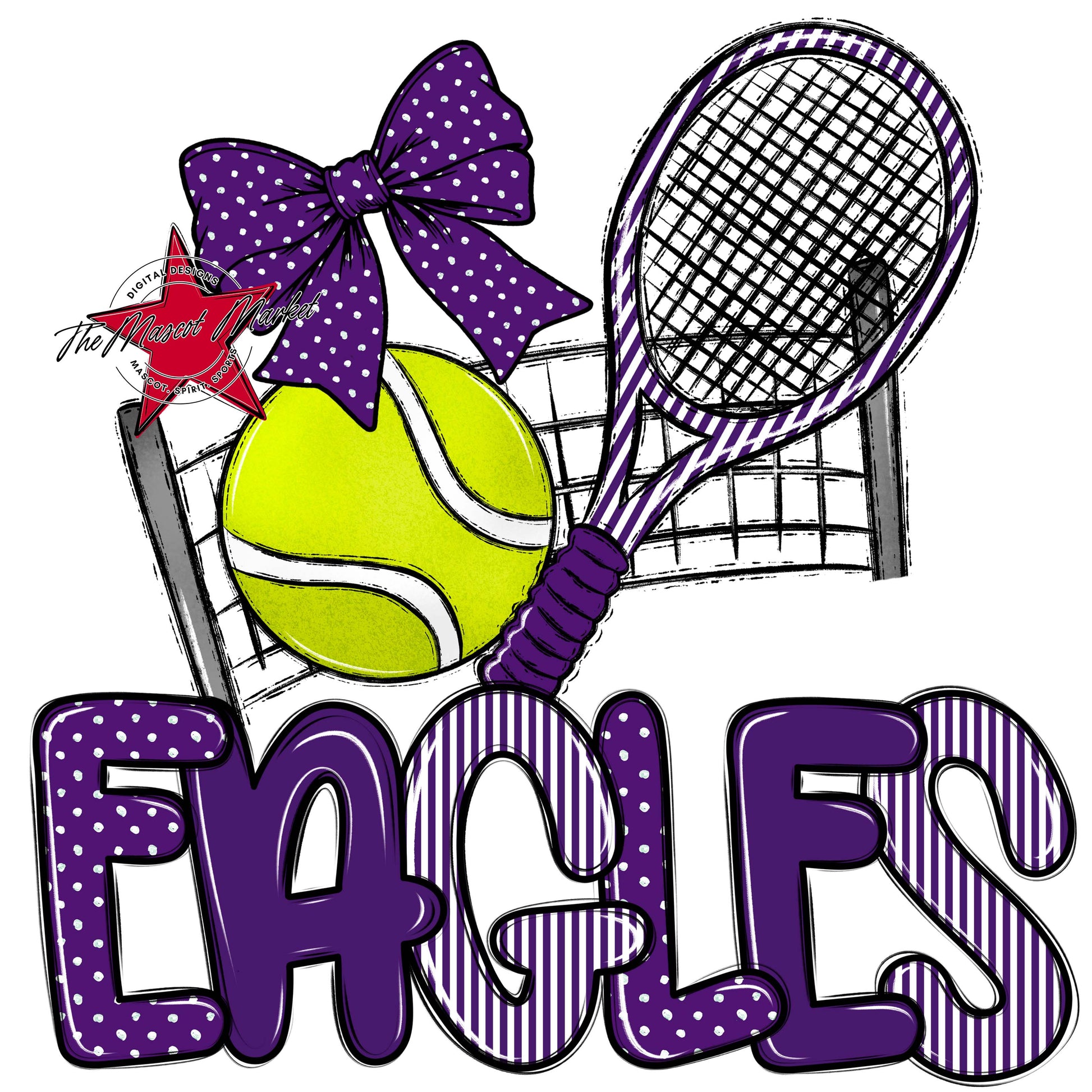 Eagles Tennis Spirit Design-Purple