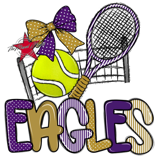 Eagles Tennis Spirit Design-Purple & Gold