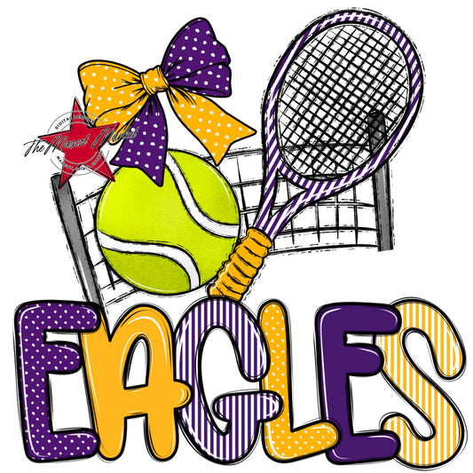 Eagles Tennis Spirit Design-Purple & Yellow