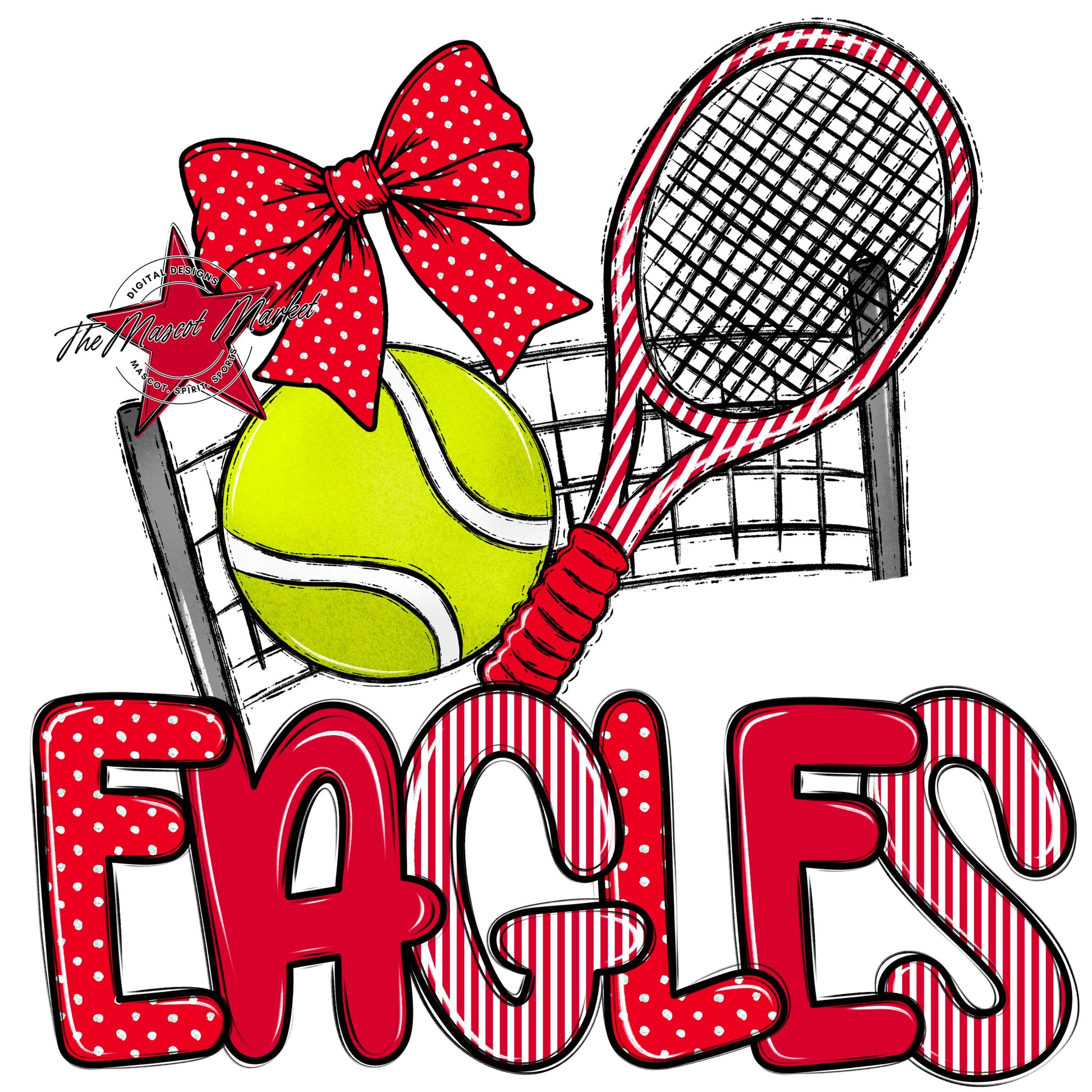 Eagles Tennis Spirit Design-Red