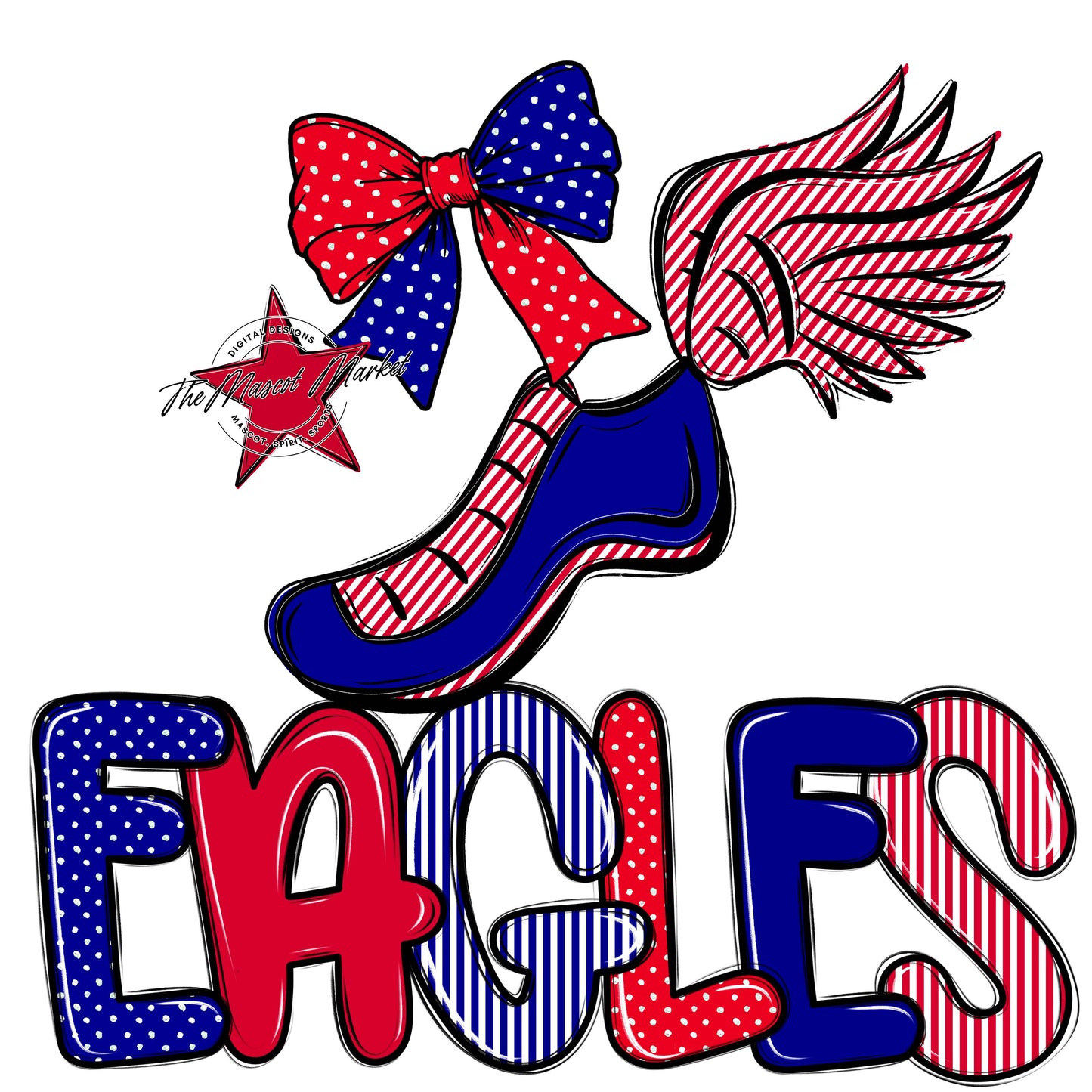 Eagles Track Spirit Design-Blue & Red