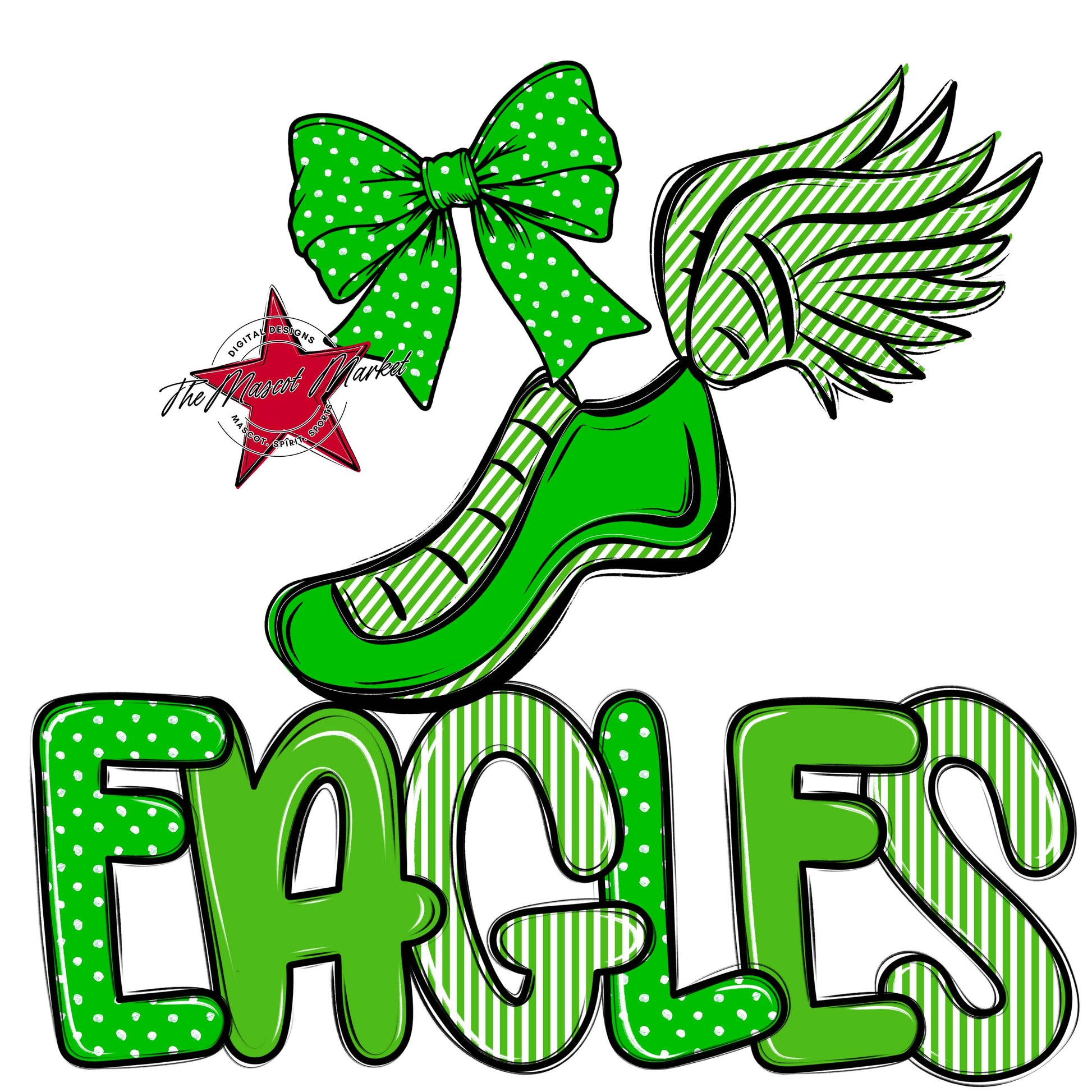 Eagles Track Spirit Design-Bright Green
