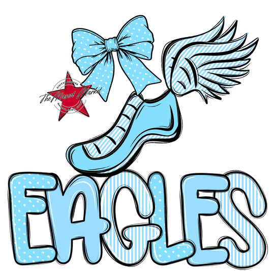 Eagles Track Spirit Design-Columbia Blue