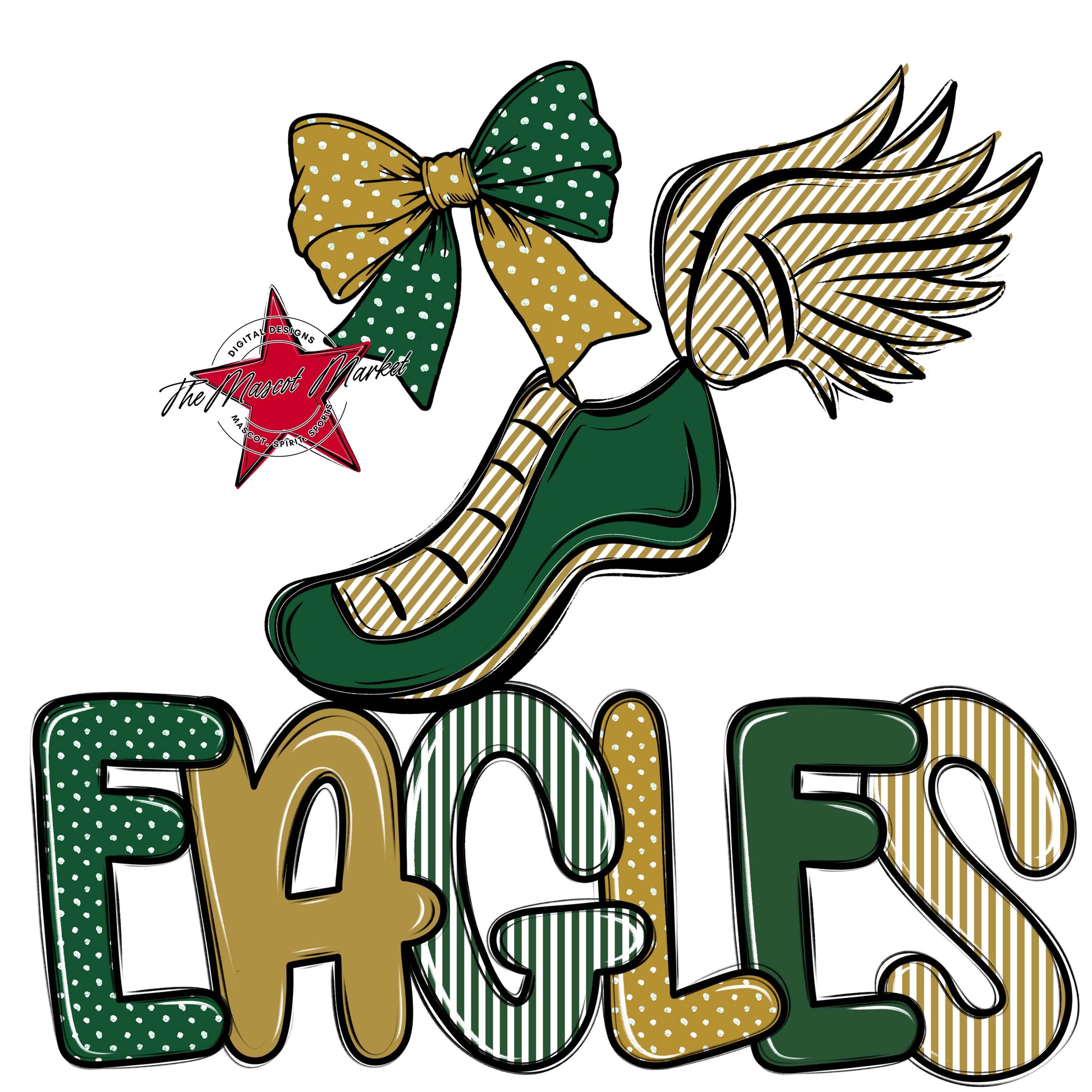 Eagles Track Spirit Design-Green & Gold