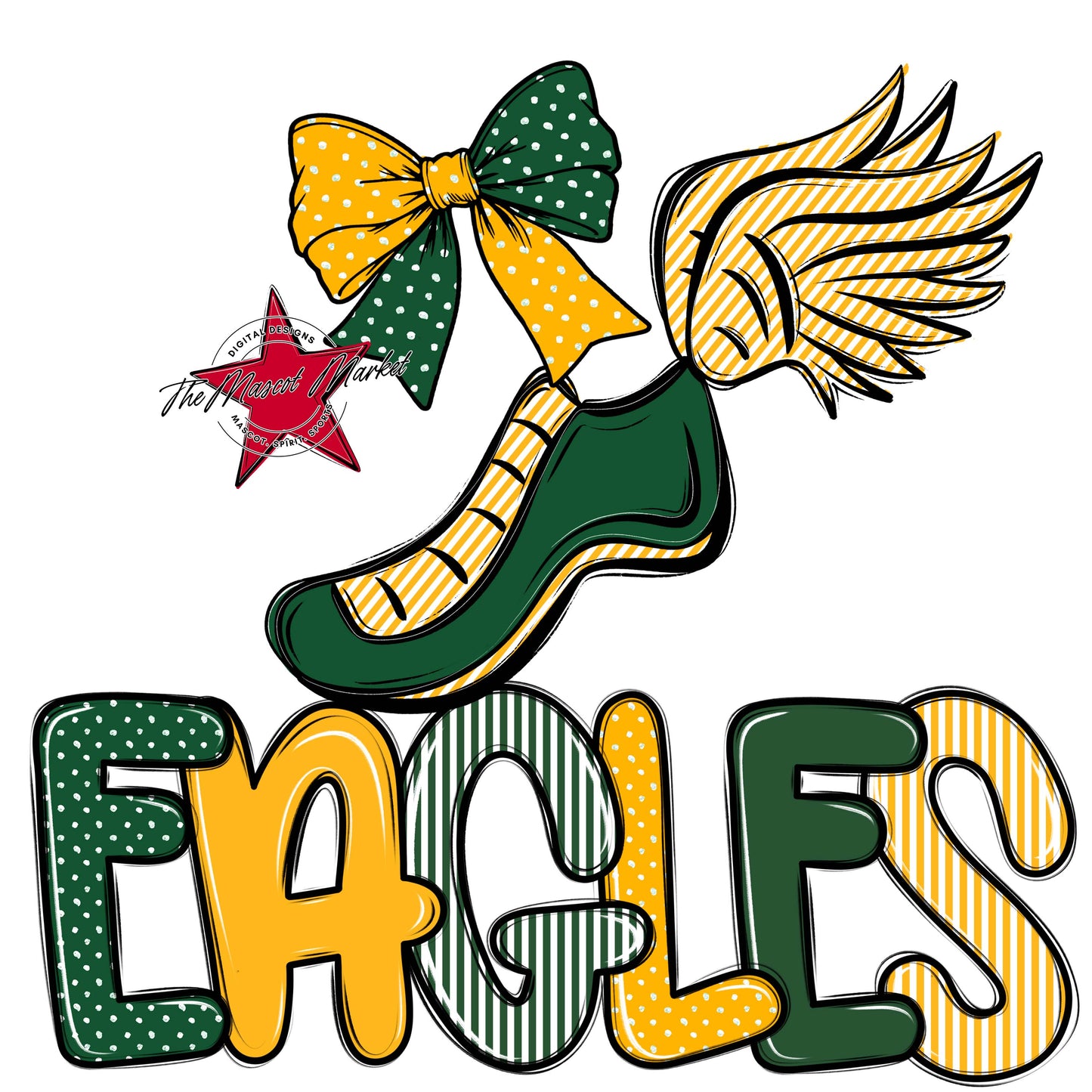 Eagles Track Spirit Design-Green & Yellow