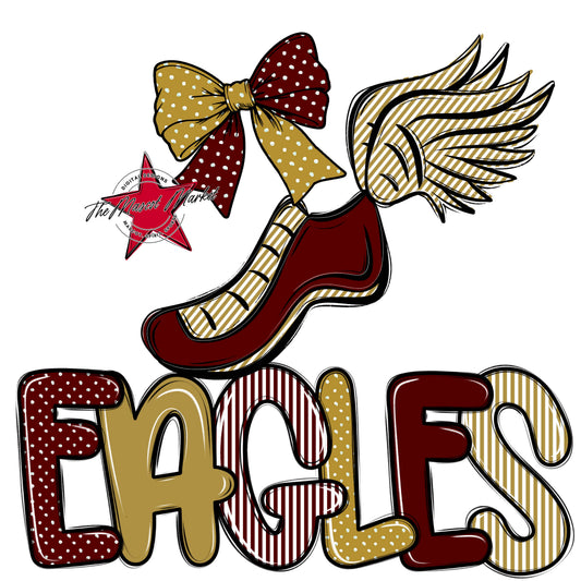 Eagles Track Spirit Design-Maroon & Gold