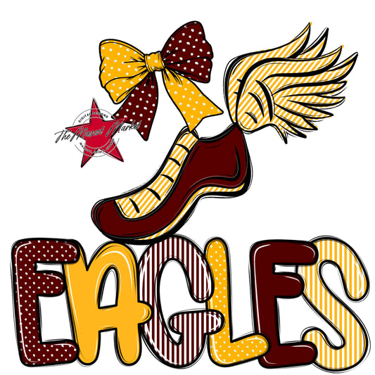 Eagles Track Spirit Design-Maroon & Yellow