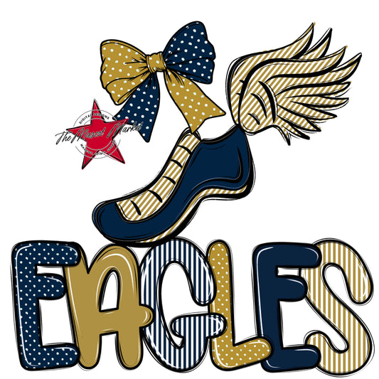Eagles Track Spirit Design-Navy & Gold