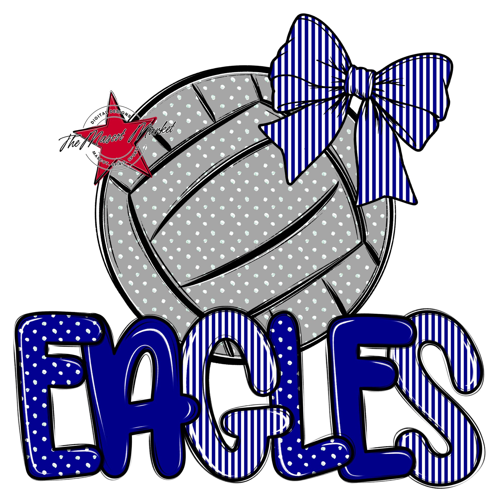 Eagles Volleyball Spirit Design-Blue