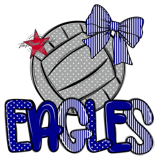 Eagles Volleyball Spirit Design-Blue