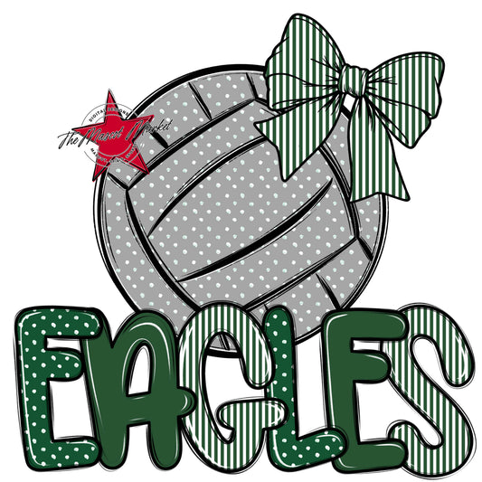 Eagles Volleyball Spirit Design-Green