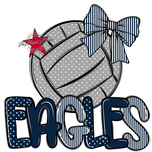 Eagles Volleyball Spirit Design-Navy