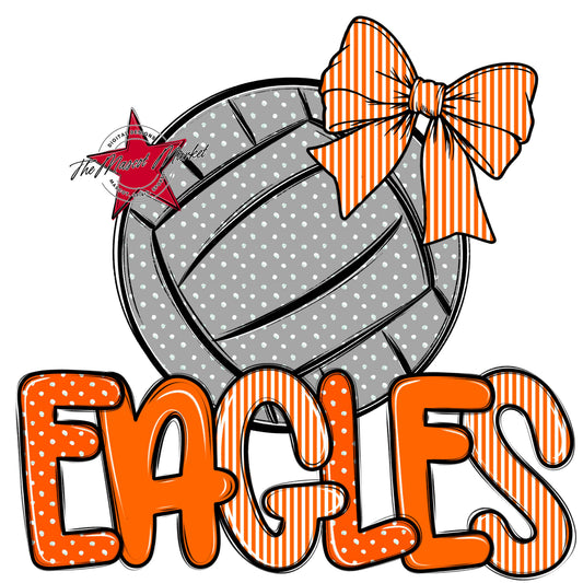 Eagles Volleyball Spirit Design-Orange