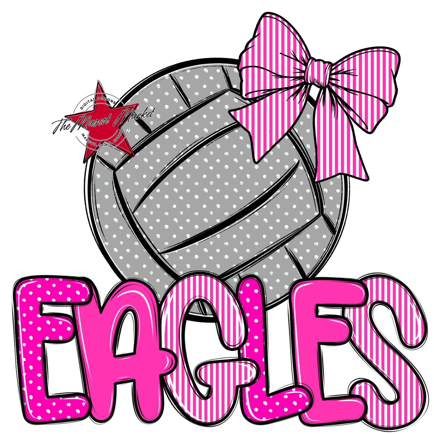 Eagles Volleyball Spirit Design-Pink