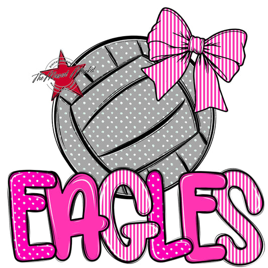 Eagles Volleyball Spirit Design-Pink