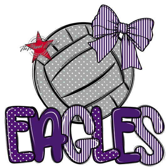 Eagles Volleyball Spirit Design-Purple