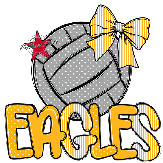 Eagles Volleyball Spirit Design-Yellow