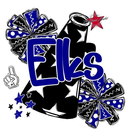 Elks Alpha Megaphone Design-Blue