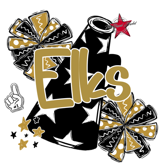 Elks Alpha Megaphone Design-Gold