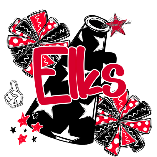 Elks Alpha Megaphone Design-Red
