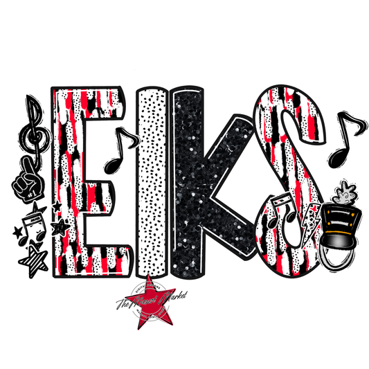 Elks Band Scrape-Red