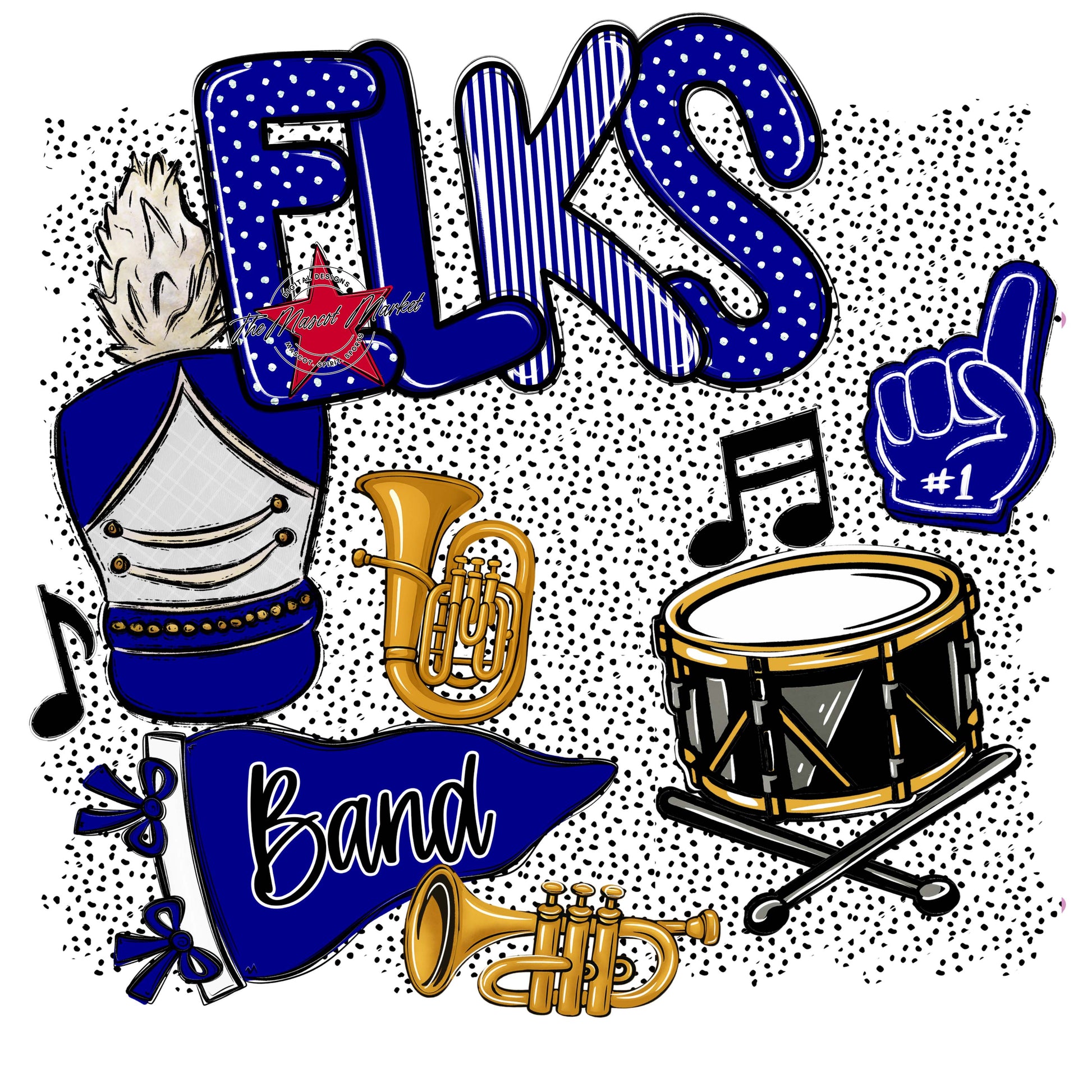 Elks Band Spirit-Blue