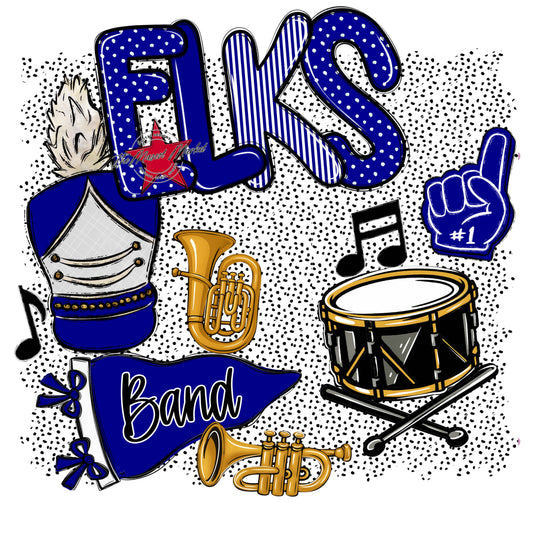Elks Band Spirit-Blue