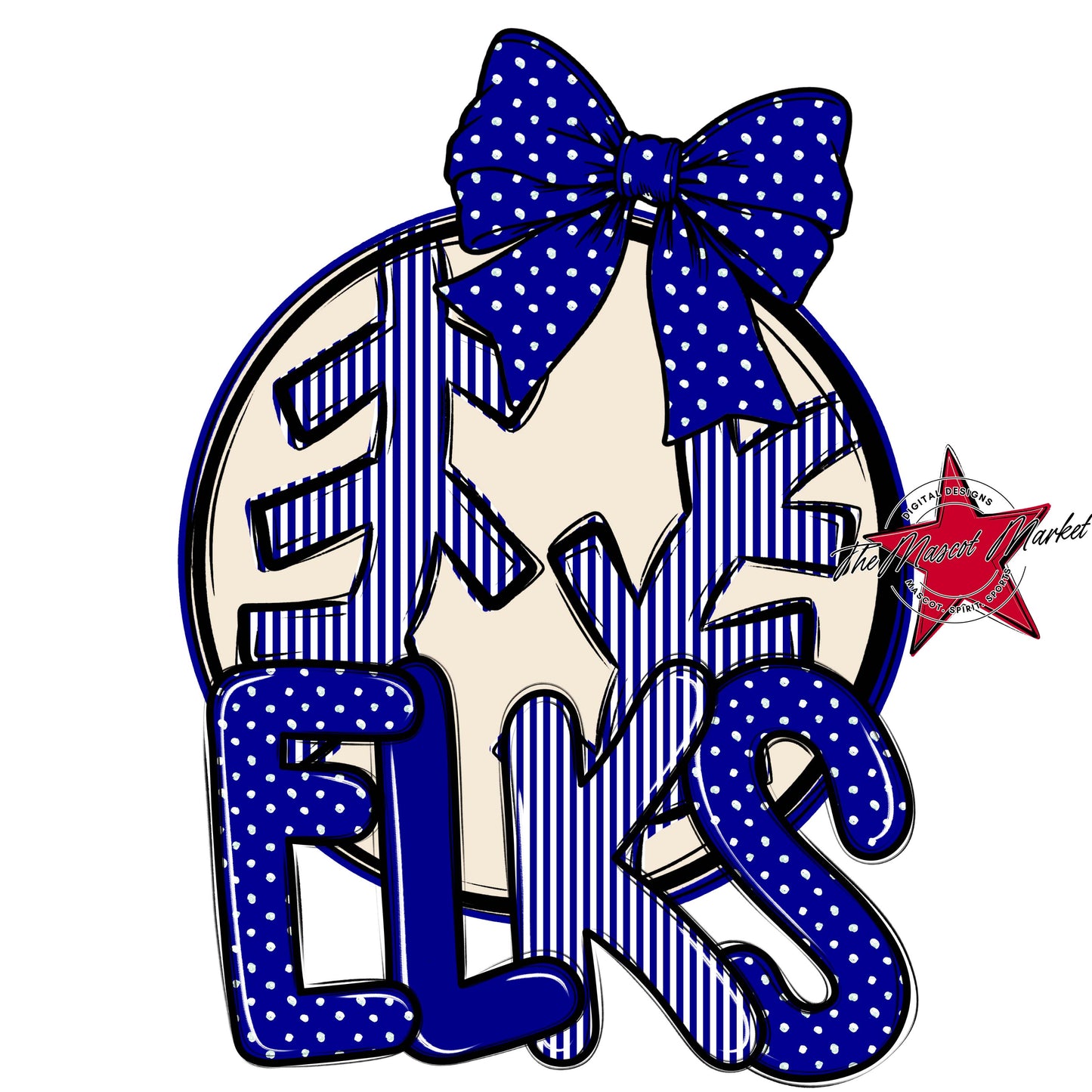 Elks Baseball-Softball Spirit Design-Blue