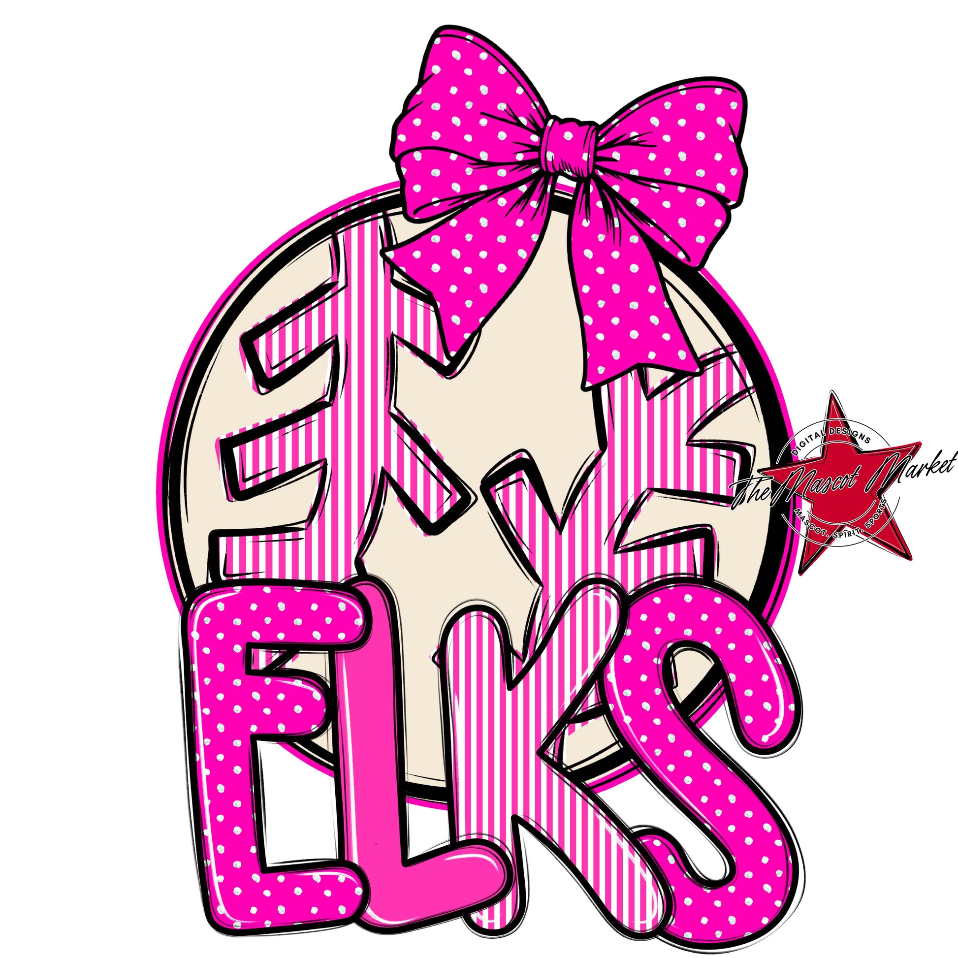 Elks Baseball-Softball Spirit Design-Pink
