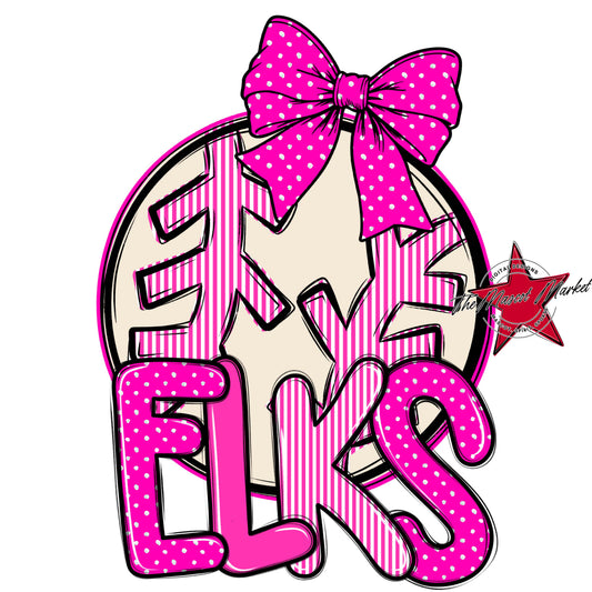 Elks Baseball-Softball Spirit Design-Pink
