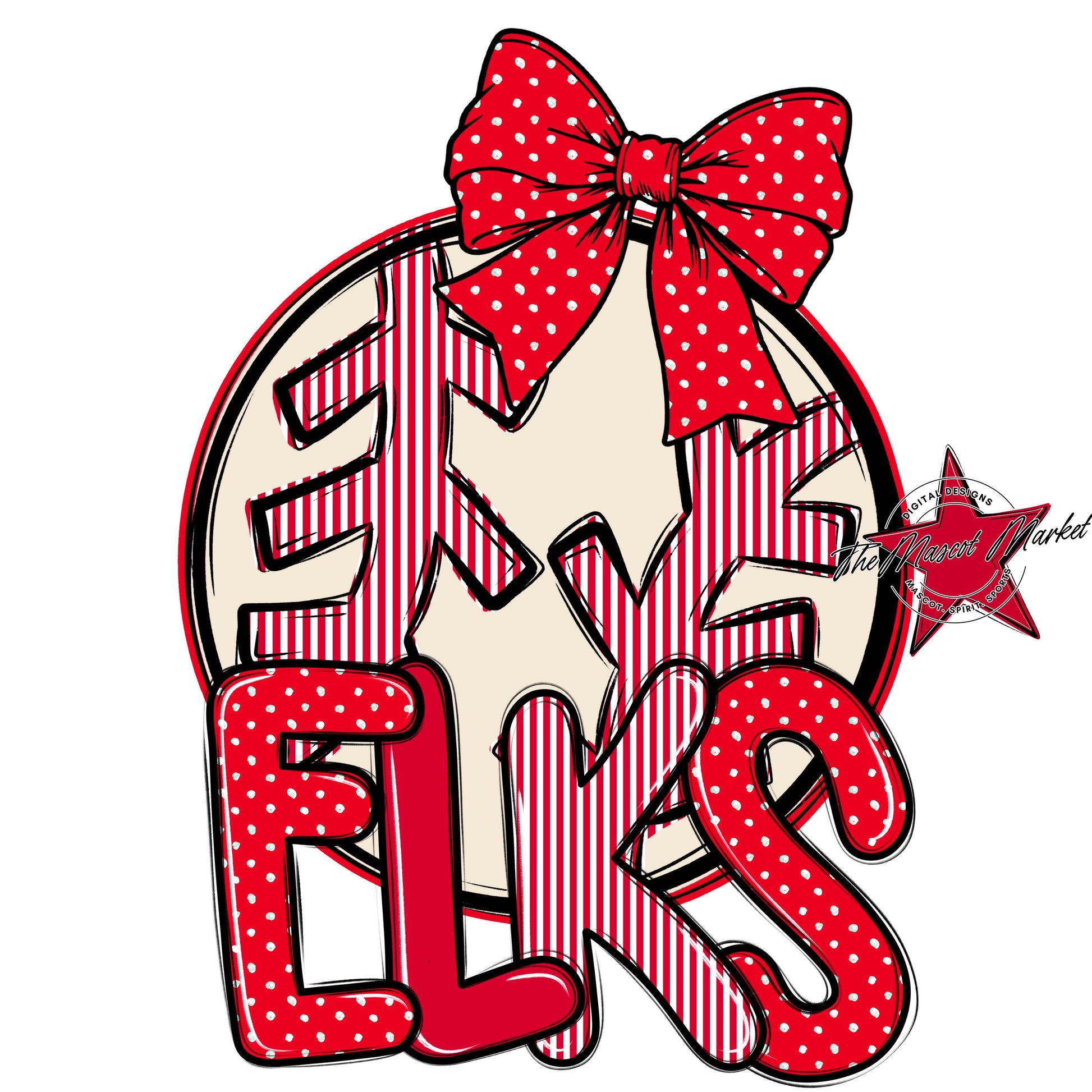 Elks Baseball-Softball Spirit Design-Red