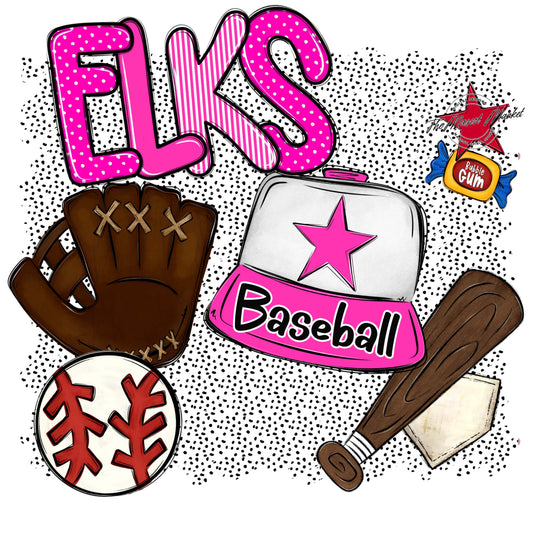 Elks Baseball Spirit-Pink