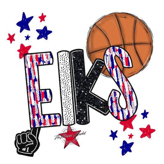 Elks Basketball Scrape-Blue-Red