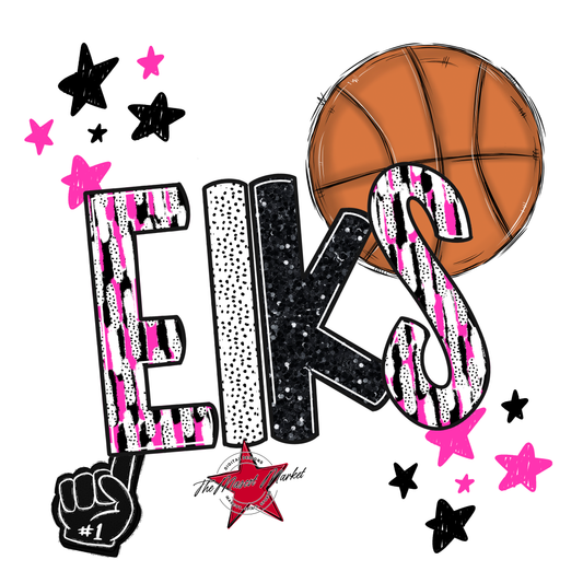 Elks Basketball Scrape-Pink